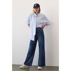 NEW Anthropologie Pilcro Annie Wide-Leg Ultra High-Rise High Waist Trouser Jean